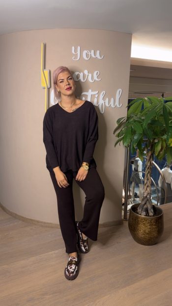 Σετ oversized μπλούζα-παντελόνι