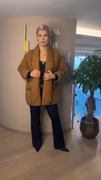 Jacket με Leopard λεπτομέρειες