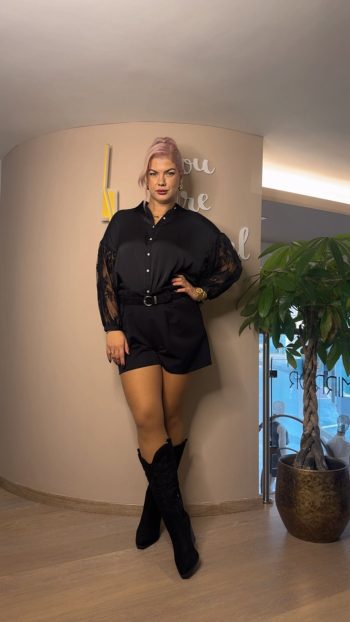 Πουκαμίσα με δαντέλα στην πλάτη