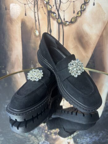 Μαύρα Σουέτ Loafers